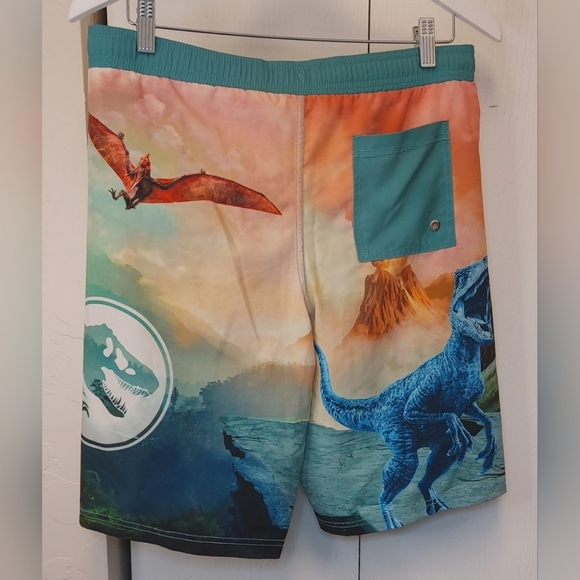 Jurassic World Park T-Rex Graphic Board Shorts Swim Trunks Size XL (14-16) Youth - Picture 10 of 11